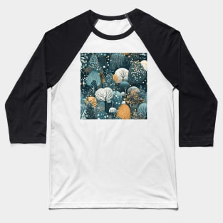 Snowy Trees Baseball T-Shirt